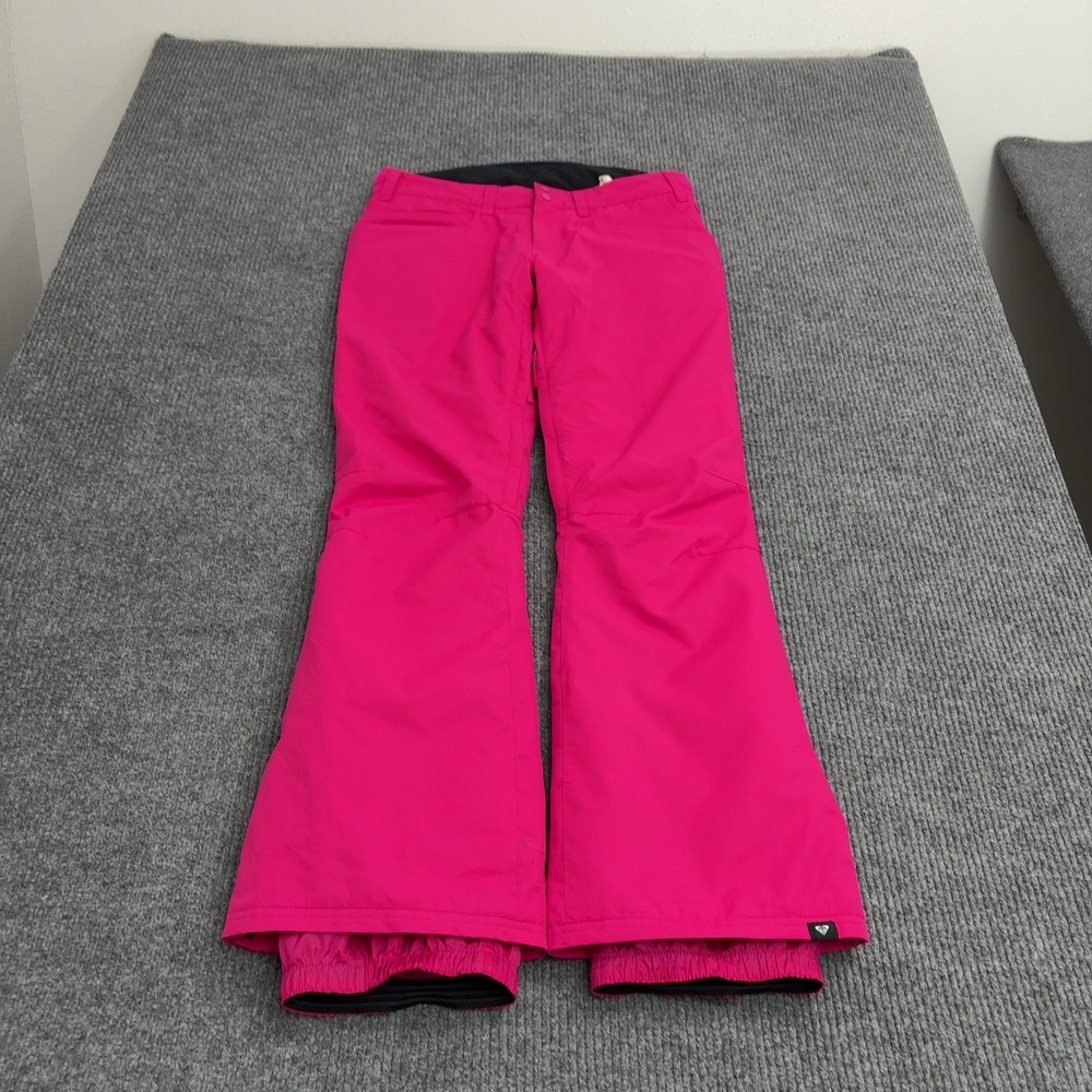 Roxy Snow Pants Womens L Pink Polyester Insulated Winter Ski Snowboard Sporty